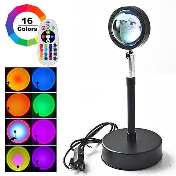ОПТ Настільна лампа проєкційна Sunset Lamp світильник заходу сонця (RGB) від мережі з пультом