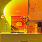 ОПТ Настільна лампа проєкційна Sunset Lamp світильник заходу сонця (RGB) від мережі з пультом, фото 5
