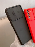 Чохол бампер матовий зі шторкою для камери Xiaomi Redmi Note 10 4G Колір Чорний, фото 7
