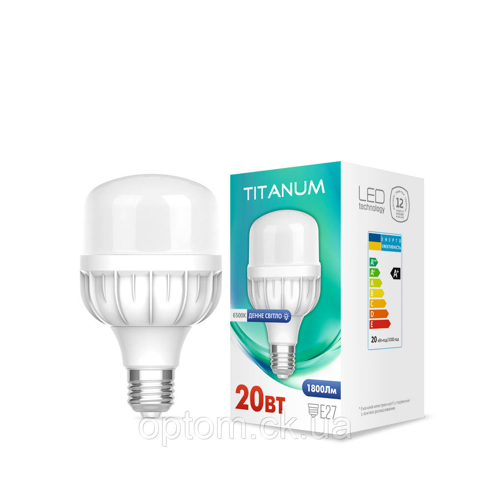 Лампа LED TITANUM A80 20W E27 6500K 220V