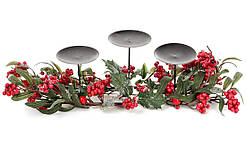 Свічник на три свічки з декором, 60см