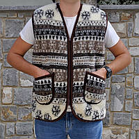 Жилетка з овчини, жилет з овечої вовни, безрукавка з овечої вовни, розмір S-6XL