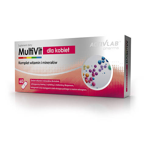 Вітаміни для жінок ActivLab MultiVit For Women 60 caps, фото 1
