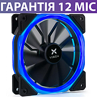 Кулер для корпуса с подсветкой Vinga LED fan-02 120mm, корпусной вентилятор 120мм