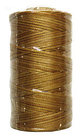 Нитка універсальна плоска вощена для ручного шиття підошви, взуття, шкіри Coats 1,0мм 100м. Карамель 2