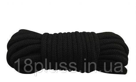 Мотузка для бондажу Bondage Rope 10 м, бавовна, Black