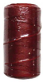 Нитка універсальна плоска вощена для ручного шиття підошви, взуття, шкіри Coats 1,0мм 100м. Бордовий 5