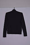 Чорна кофта на блискавці для дівчинки Л-338 зріст 128, фото 2