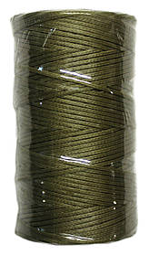 Нитка універсальна плоска вощена для ручного шиття підошви, взуття, шкіри Coats 1,0мм 100м. Хакі 16