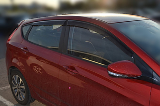 Дефлектори вікон Hyundai Accent 2010 -> HB (HIC) Вітровики на Hyundai Accent хетчбек