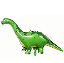 Фольгована кулька велика фігура Динозавр Бронтозавр зелений 118х46см Китай