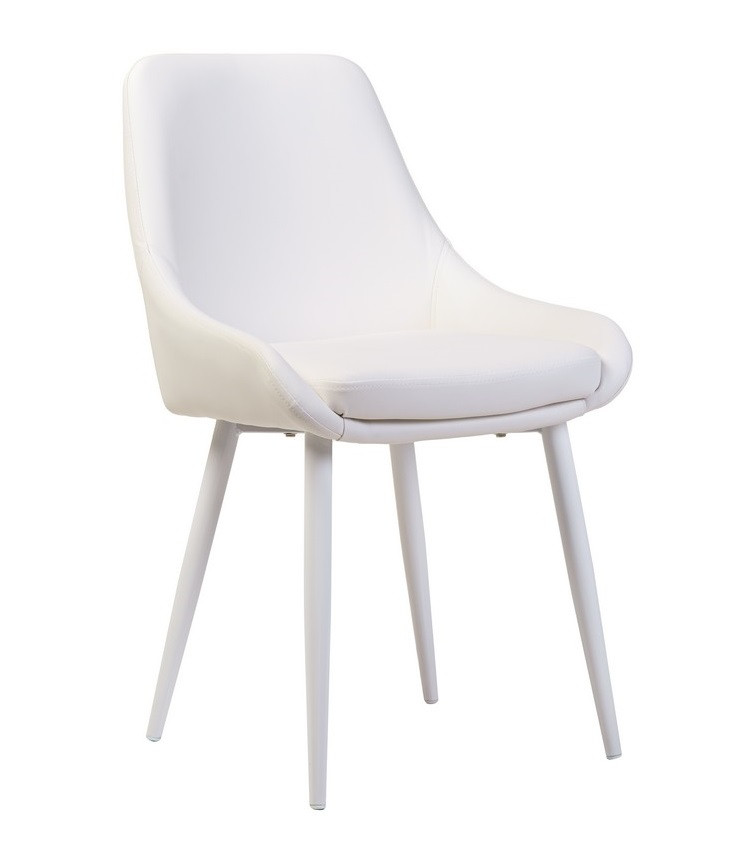 Стілець N-49 м'який зі штучної шкіри на металевих ніжках, фото 1