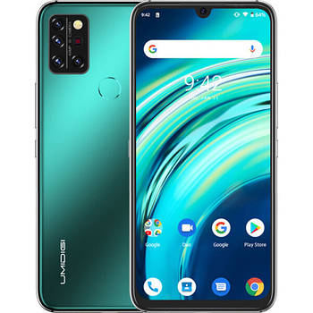 Смартфон Umidigi A9 Pro 8/128 GB Green, 32+16+5+5/24 Мп, 8 ядер, 2sim, екран 6.3" IPS, 4150 mAh, GPS, 4G