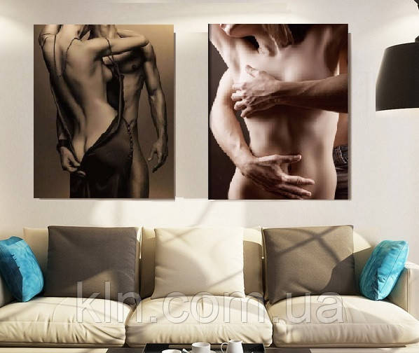 Алмазна мозаїка на підрамнику Диптих Пристрасть і любов 2 х 40 х 50 см (арт. TN561+TN627), фото 1