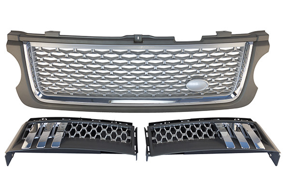 Решітка радіатора + зябра (комплект) Range Rover L322 2010-2012 OBERON/TITAN GP LB-VG10-005, фото 1