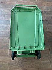 Євроконтейнер пластиковий ESE, 240 л зелений, фото 3
