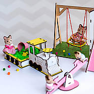 "Дитячий майданчик New" набір лялькових меблів NestWood для LOL рожево-жовтий, фото 5
