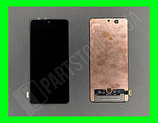 Дисплей Samsung A715 Black А71 2020 (GH82-22152A) сервісний оригінал без рамки (переклеєне скло)