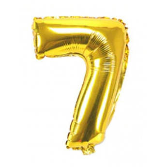 Повітряна куля цифра "7" золота 32 дюйми для гелію