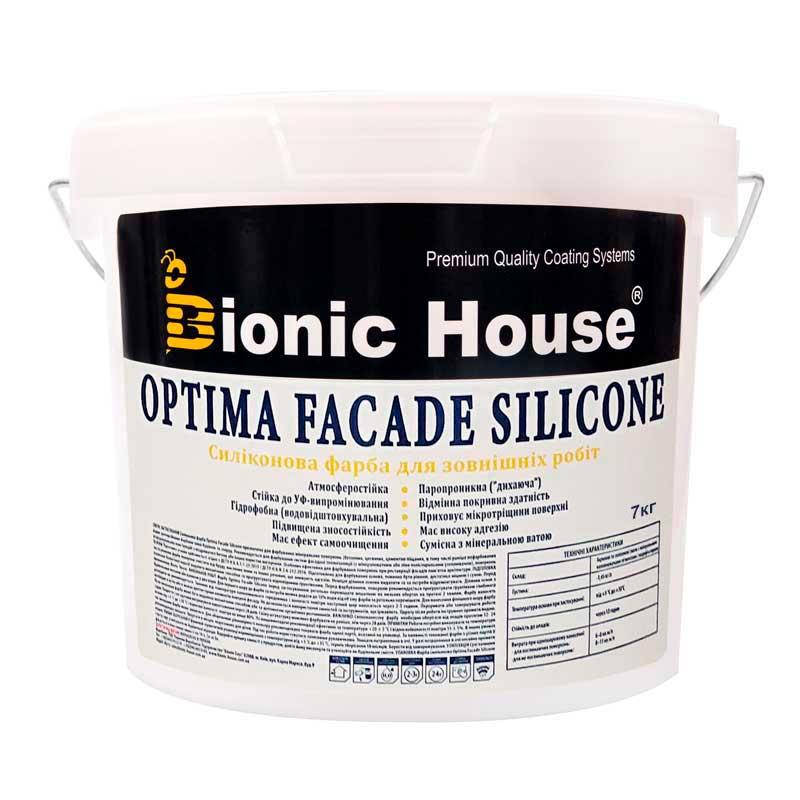 Optima Facade Silicone — Зносостійка гідрофобна силікон-акрилова фарба для мінеральних фасадів