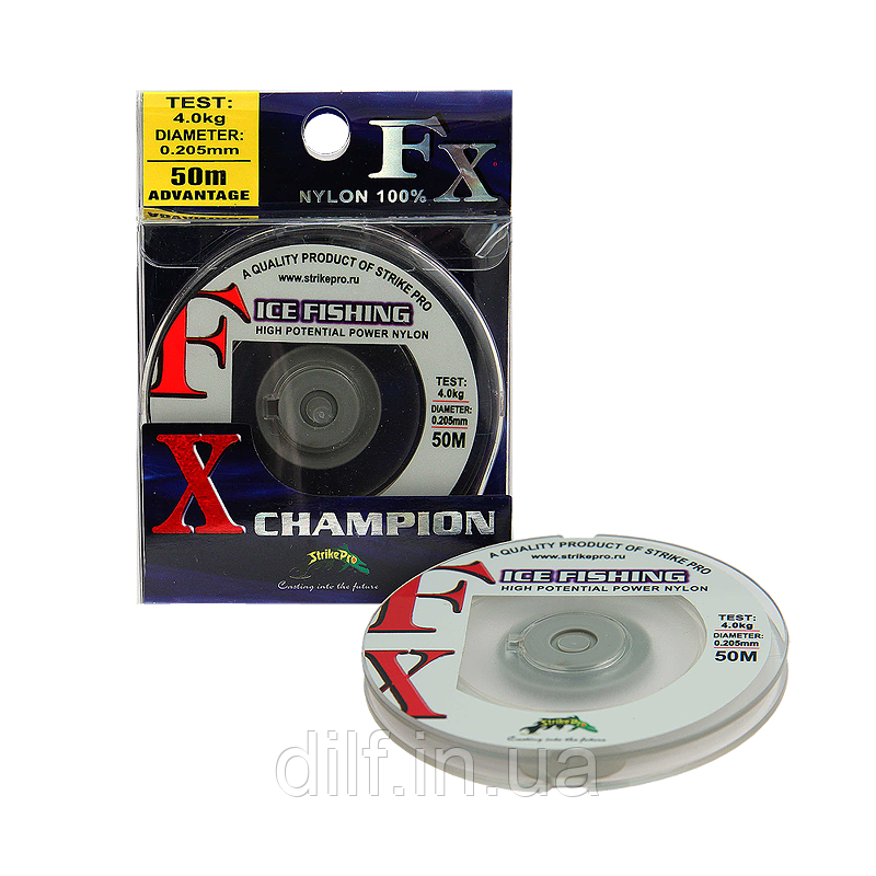 Волосінь Strike Pro FX Champion ice fishing 50 м 0.205мм