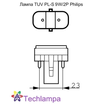 Лампа бактерицидна TUV PL-S 9W/2P Philips