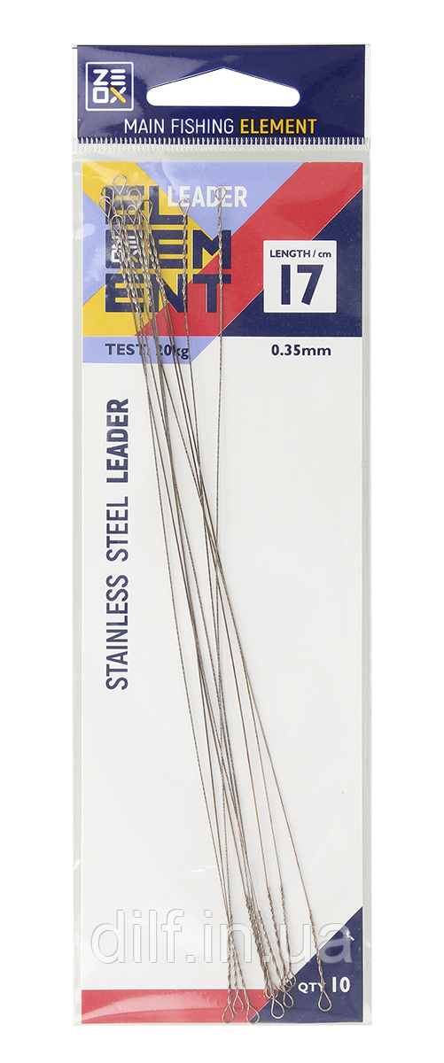 Поводок Zeox струна 25см 0.40мм 26кг(10шт), фото 1