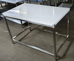 Стіл обвалювальний 1200х700х850 з дошкою 40 мм із неіржавкої сталі для м'яса