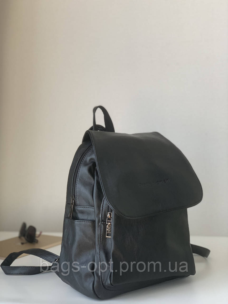 Сумка рюкзак чорного кольору Pretty Woman, фото 1