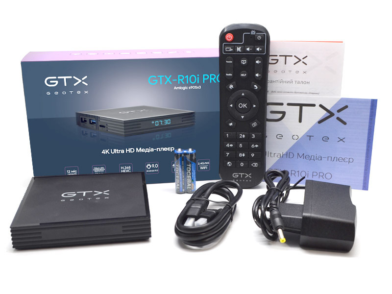 Медіаплеєр Geotex GTX-R10i PRO 4/32 (процесор Amlogic S905X3 Qunad Core ARM Сortex-A53 1.8 GHz, ОЗУ 4ГБ)