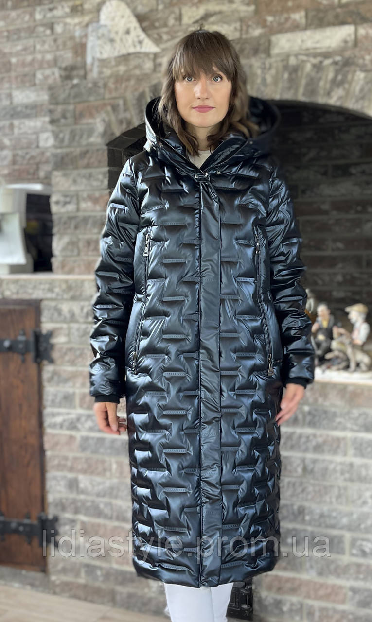 Длинный пуховик LidiiaStyle синий
