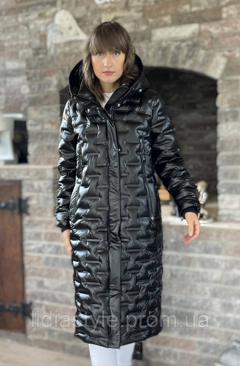 Довгий пуховик LidiiaStyle чорний