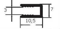 Профиль П-образный торцевой под лист 3мм