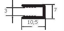 Профіль П-подібний торцевий під аркуш 3 мм