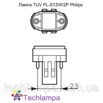 Лампа бактерицидна TUV PL-S 13W/2P Philips