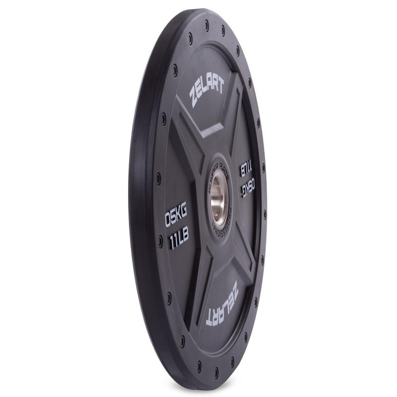 Диски 51 мм 5 кг (диски) бамперні для кросфіту Zelart Bumper Plates