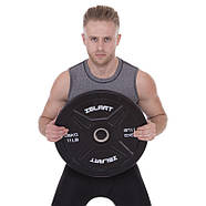 Диски 51 мм 5 кг (диски) бамперні для кросфіту Zelart Bumper Plates, фото 6