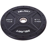Диски 51 мм 5 кг (диски) бамперні для кросфіту Zelart Bumper Plates, фото 3