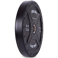 Блины 51мм 15кг (диски) бамперные для кроссфита Zelart Bumper Plates