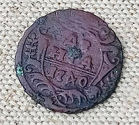 Старая монета "Денга" 1740г. Анна Иоановна, фото 1