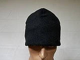 Шапка чоловіча фліс Олива, Чорний, фото 3