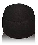 Шапка чоловіча фліс Олива, Чорний, фото 2