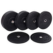 Диски 51 мм 15 кг (диски) бамперні для кросфіту Zelart Bumper Plates, фото 5