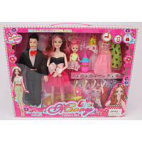 Кукла с нарядом 1268C9, 2шт, от 29см, дочка 10см, платья, бутылочка