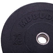 Диски 51 мм 10 кг (диски) бамперні для кросфіту Zelart Bumper Plates, фото 6