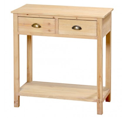 Консольный Стол Деревянный с Двумя Выдвижными Ящиками Высота 81см ...