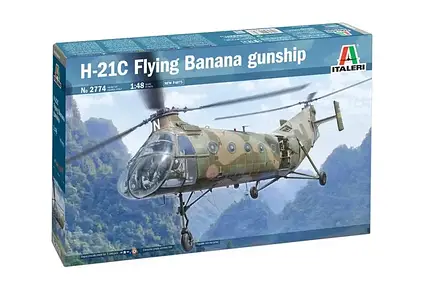 H-21C Flying Banana GunShip. Збірна модель вертольота в масштабі 1/48. ITALERI 2774, фото 1