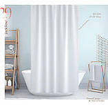 Штора для ванної кімнати з поліестеру Тропік 180х200 см біла, фото 5