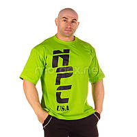 NPC, Футболка для бодибилдинга NPC USA Cotton T-Shirt, зеленая (M) L