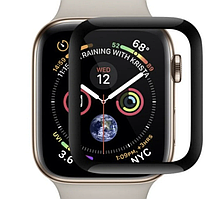 Захисна плівка для Apple Watch 40mm Series 4, full glue, колір чорний